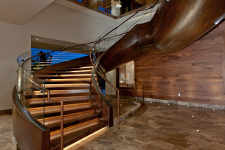 The ANdAZ Grand Staircase just completed by Pure Timber in Gig Harbor, Washington