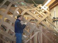 Pure Timber owner Chris Mroz working on Trellis fabrication